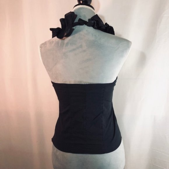 Pudding Jeans Cute Puffy Scarf-Like Sleeveless Top - Picture 6 of 8